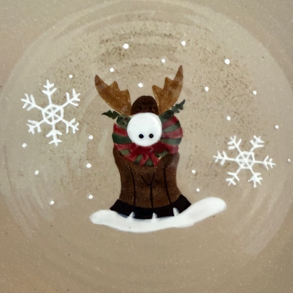 Set of 4 Rustic Animal Themed Plates